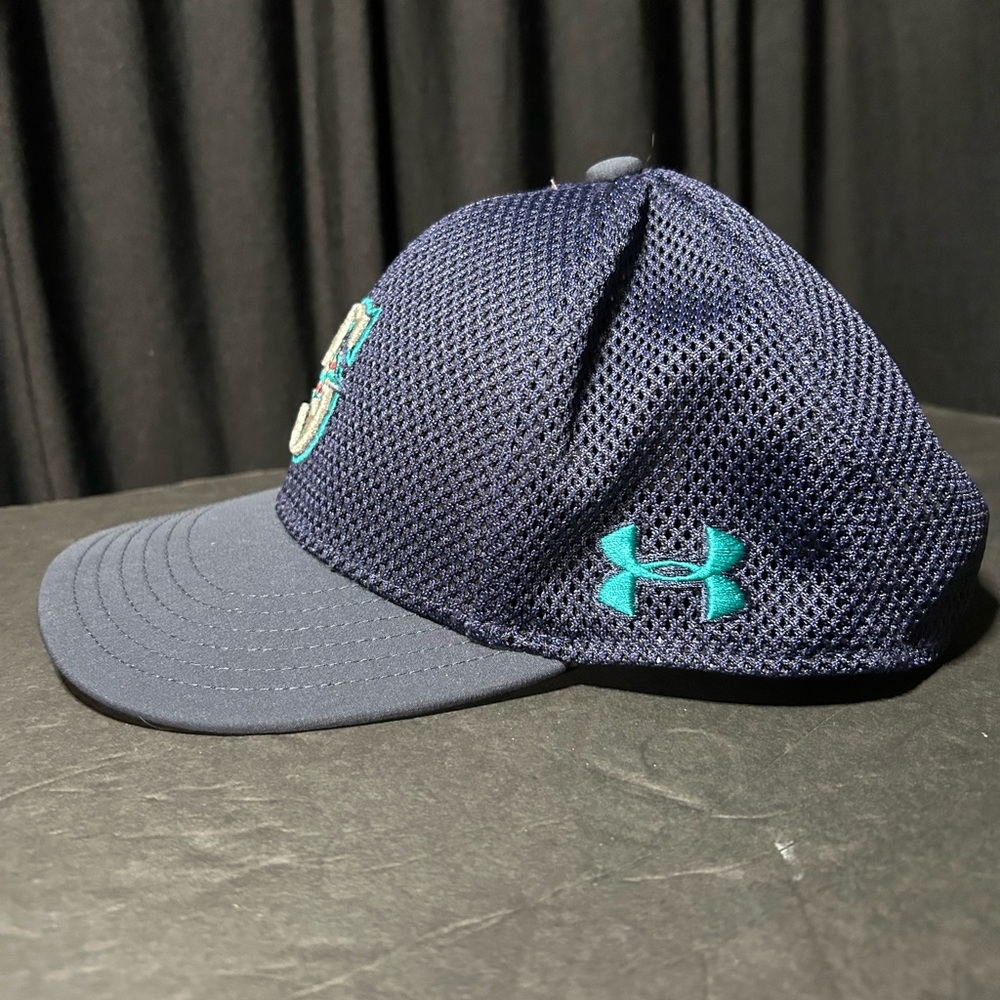 Under Armour Navy Mesh Cap with Teal Logo Seahawks